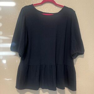 Banana Republic Blue Peplum Blouse